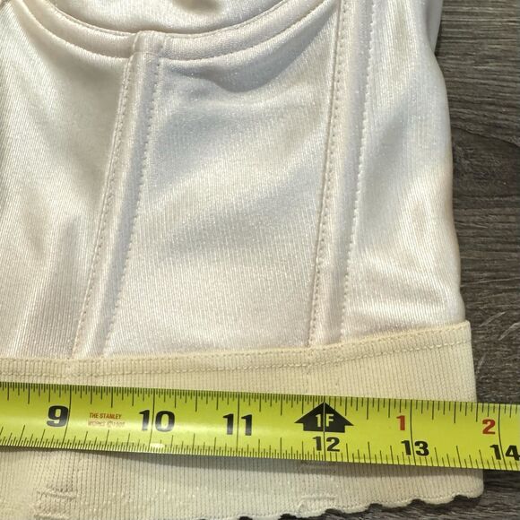 Vintage Carnival Satin Bustier Corset Bra Backless Longline Bridal 38B Act32 USA - Picture 6 of 9